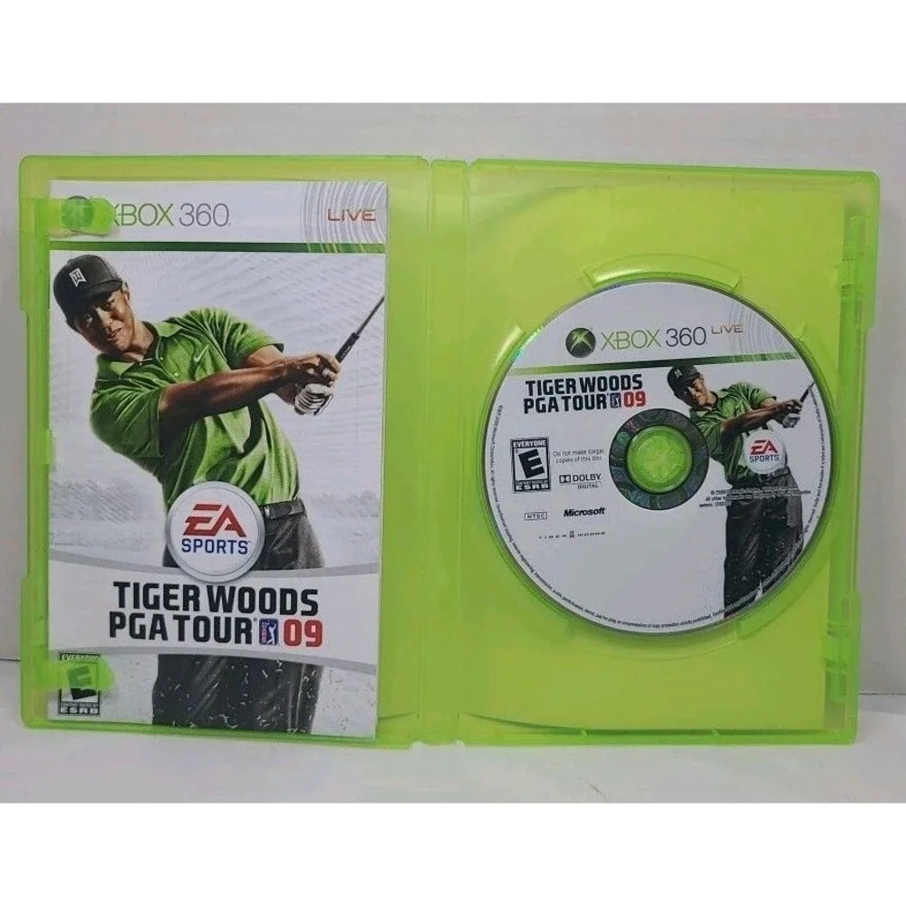 Tiger Woods PGA Tour 09 (Microsoft Xbox 360, 2008) CIB Complete
